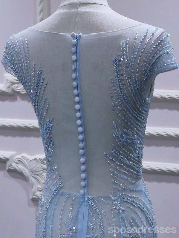 Querida pescoço ouro lantejoulas uma linha barato longo Evening Prom Dresses, Evening Party Prom Dresses, 12350