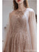 Querida pescoço ouro lantejoulas uma linha barato longo Evening Prom Dresses, Evening Party Prom Dresses, 12350