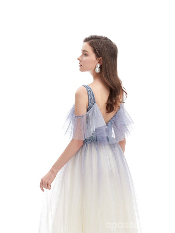 Querida pescoço ouro lantejoulas uma linha barato longo Evening Prom Dresses, Evening Party Prom Dresses, 12350