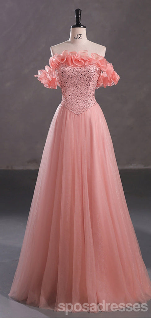 Querida pescoço ouro lantejoulas uma linha barato longo Evening Prom Dresses, Evening Party Prom Dresses, 12350