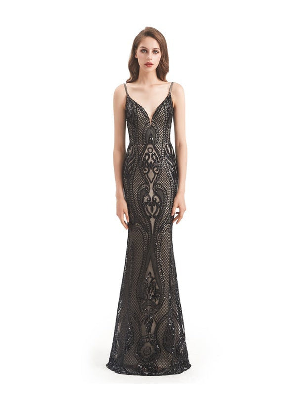 Querida pescoço ouro lantejoulas uma linha barato longo Evening Prom Dresses, Evening Party Prom Dresses, 12350