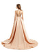 Querida pescoço ouro lantejoulas uma linha barato longo Evening Prom Dresses, Evening Party Prom Dresses, 12350