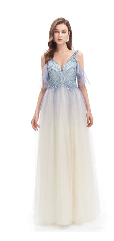 Querida pescoço ouro lantejoulas uma linha barato longo Evening Prom Dresses, Evening Party Prom Dresses, 12350