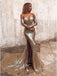 Sparkly Gold Sequin Long Slein Mermaid Evening Prom Dresses, Cheap Custom Sweet 16 Φορέματα, 18539