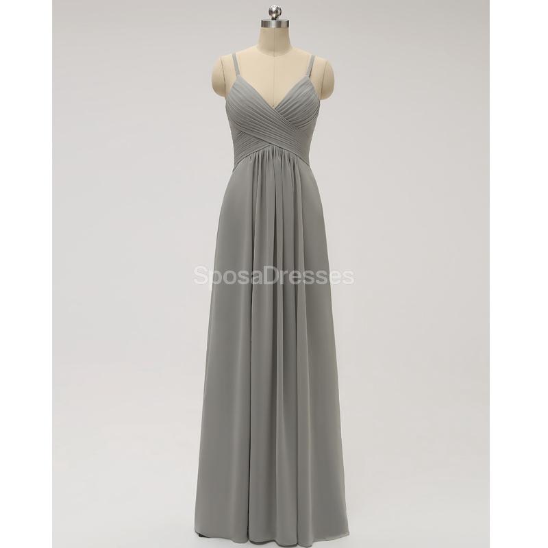 Tiras de esparguete Chiffon Vestidos De Dama de Honor baratos, on-line, WG582