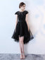Robes de bal en dentelle noire à manches longues et à bas prix