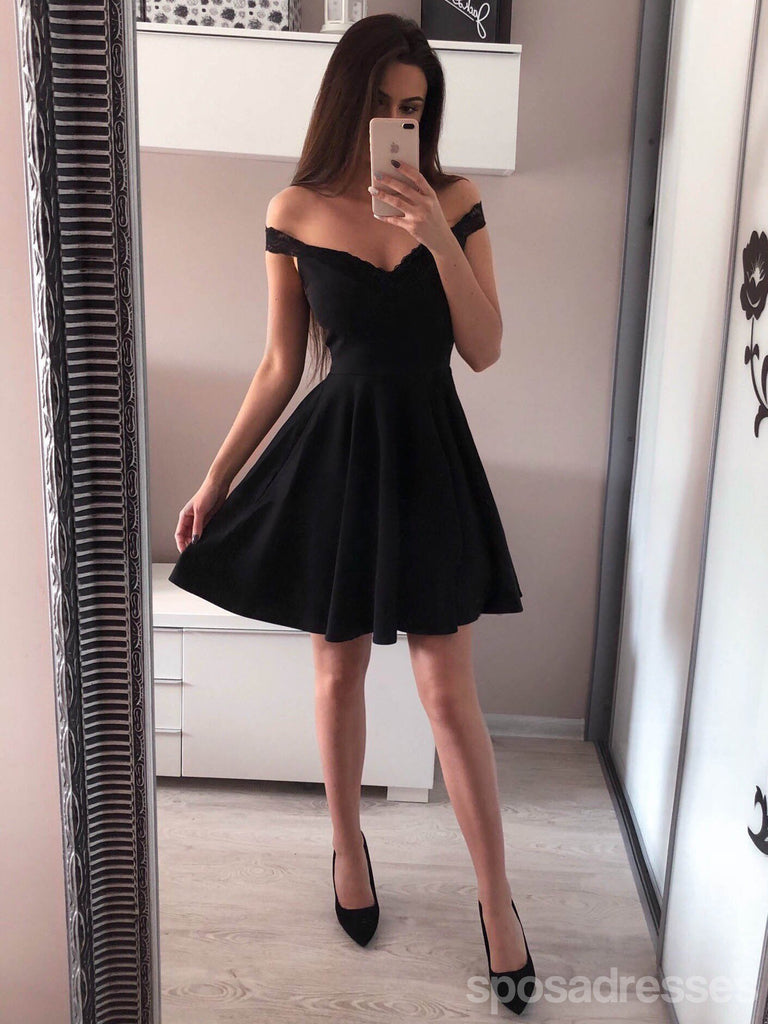 Simple Red Off Shoulder Κοντά Φτηνά Homecoming Φορέματα Online, CM729