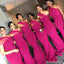Simples Dusty Rose barato sereia longos dama de honra vestidos on-line, WG548