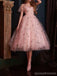 Pink Illusion Short Homecoming Dresses Online, Cheap Short Prom Dresses, CM854