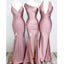 Simple Dusty Rose Φορέματα μακράς γοργόνας Φορέματα παράνυμφων σε απευθείας σύνδεση, WG548