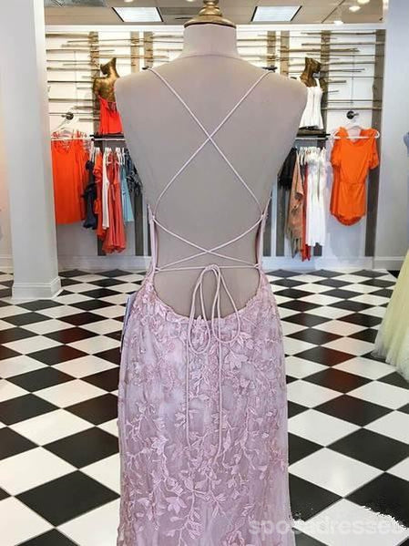 Προκλητικά Backless Μπλε Δαντέλα Γοργόνα Σέσουλα Μακριά Φορέματα Prom Βραδιού, Φθηνή Γλυκό 16 Φορέματα, 18380