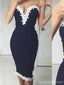 Spaghetti Straps Navy Σφιχτά Φτηνά Κοντά Φορέματα Επιστροφής Online, CM673