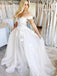 Off Shoulder See Through Lace A-line Φθηνά Νυφικά Online, Φθηνά Νυφικά, WD535