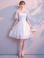 Sweet Off White Lace Φθηνά Homecoming Φορέματα Online, Φθηνά Κοντά Φορέματα Prom, CM775