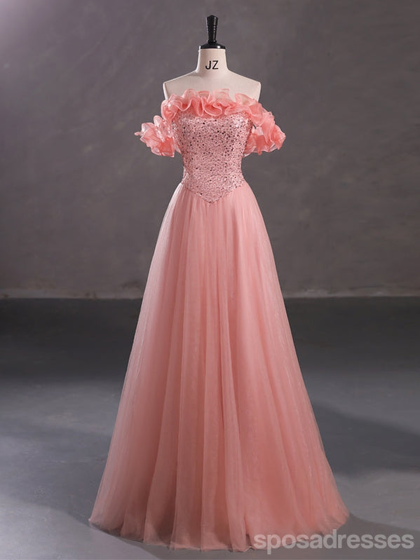 Querida pescoço ouro lantejoulas uma linha barato longo Evening Prom Dresses, Evening Party Prom Dresses, 12350