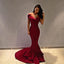 Off Shoulder Simple Maroon Long Evening Prom Dresses, Cheap Sweet 16 Dresses, 18304