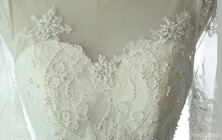 Manches longues en Dentelle Sirène Doux Cœur de Mariée Robes de Mariée, des Robes de Mariée, la Mariée à prix Abordable Robes de Mariée, WD237