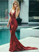 Προκλητικά Backless V neck Mermaid Τσεκιών Φθηνά Μακρά Βραδινά Φορέματα Prom, Φθηνή Γλυκό 16 Φορέματα, 18389
