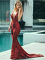 Προκλητικά Backless V neck Mermaid Τσεκιών Φθηνά Μακρά Βραδινά Φορέματα Prom, Φθηνή Γλυκό 16 Φορέματα, 18389