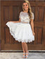 Τα Μανίκια καπ Rhinestone Δύο Κομμάτια Short Homecoming Φορέματα 2018, CM503
