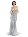 Spaghetti Straps Silver Mermaid Long Evening Prom Dresses, Evening Party Prom Dresses, 12214