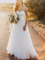 Exclusivo Sweetheart Uma linha Simples Baratos Vestidos de Noiva, WD310