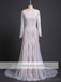 Long Sleeves Lace Mermaid Long Γαμήλια Φορέματα Online, Φθηνά Νυφικά Φορέματα, WD532