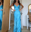 Sexy Blue V-neck Mermaid Long Party Prom Dresses Ideas,Evening Gowns,13832