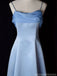 Elegant Blue A-line Spaghetti Straps Maxi Long Party Prom Dresses Ideas,Evening Gowns,13907