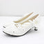 White high heel large size wedding shoes for women round toe wedding shoes