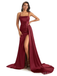 Mismatched Burgundy Mermaid Maxi Long Bridesmaid Dresses,Party Dress, WG1880