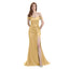 Mismatched African Mermaid Cheap Long Champagne Gold Bridesmaid Dresses Online, WG823