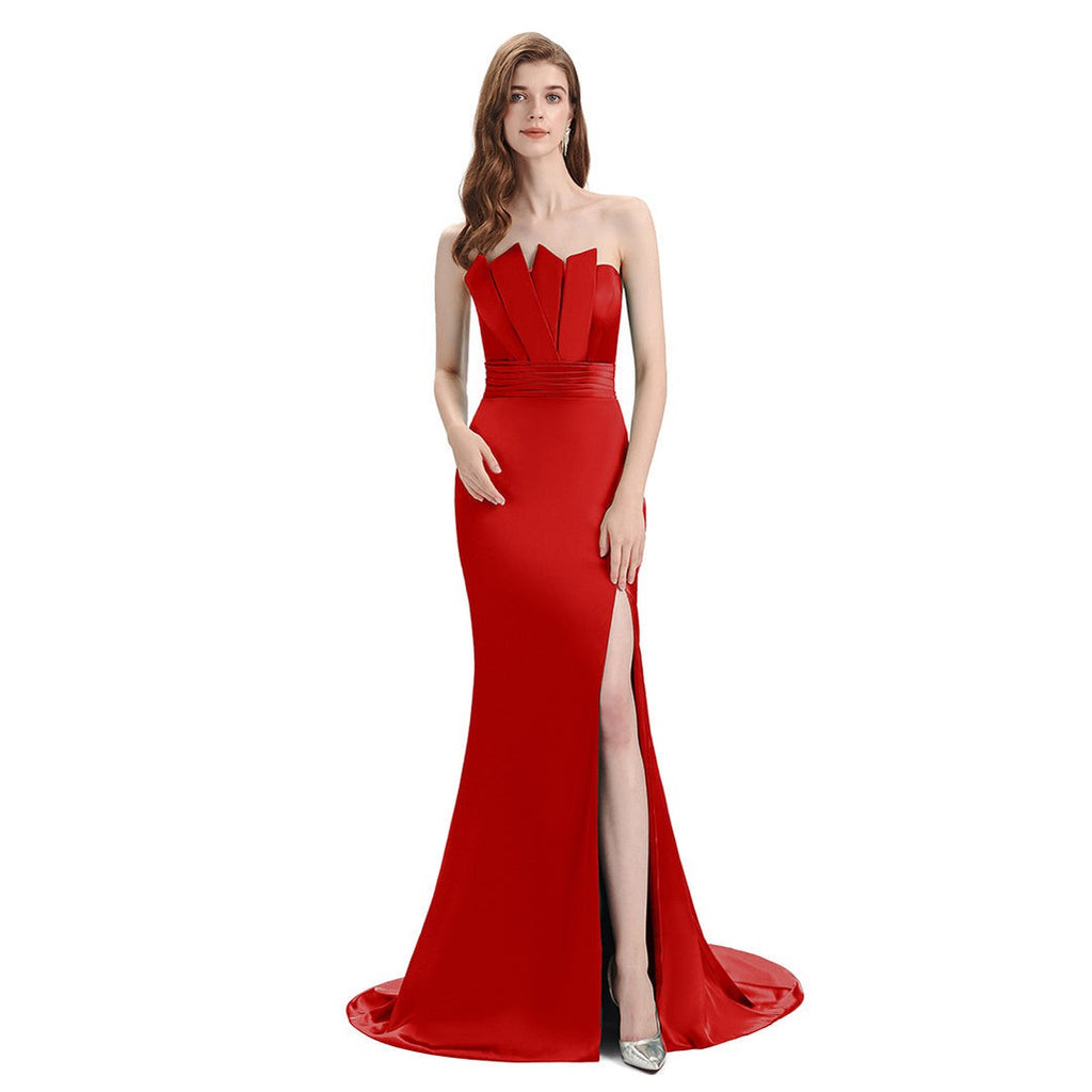 Exclusive Mismatched Red Mermaid Cheap Bridesmaid Dresses Online, WG936