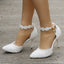 Large size 5cm lace high heels stiletto medium heel wedding shoes work pointed toe bridesmaid shoes annual party photo shoes