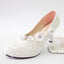 Women's Wedding Shoes Decorative Heel Wedding Heels Bridal Shoes With Beading