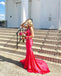 Sexy Red Mermaid V-neck Long Party Prom Dresses Ideas,Evening Gowns,13662