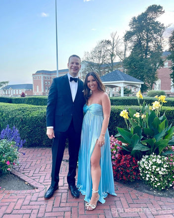 Elegant Blue A-line Sweetheart Long Party Prom Dresses Ideas,Evening Gowns,13687