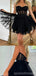 Sexy Black A-line Sweetheart Mini Short Prom Homecoming Dresses Online,CM970