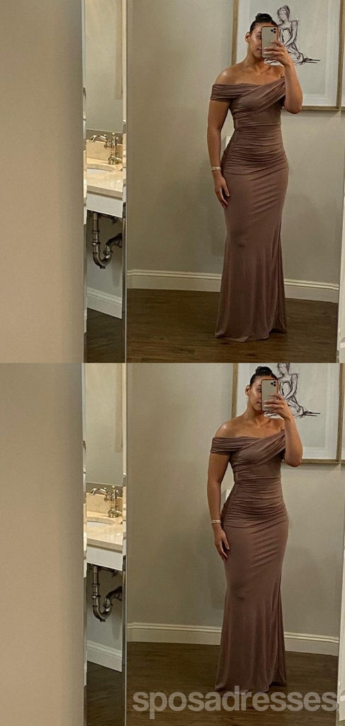 Sexy Brown Mermaid Off Shoulder Maxi Long Party Prom Dresses,Evening Gowns,13581