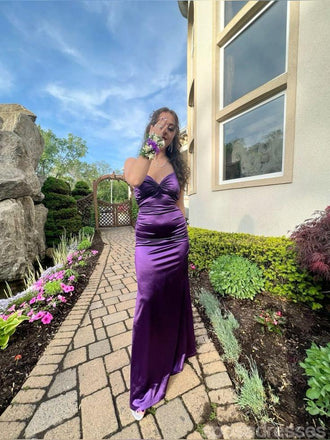 Sexy Purple Mermaid One Shoulder Long Party Prom Dresses Ideas,Evening Gowns,13897