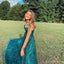 Sparkly A-line Blue Sweetheart Maxi Long Party Prom Dresses,Evening Gowns,13600