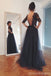 Φόρεμα μαύρο Prom, Φόρεμα με δαντέλα, Μακρυμάνικο φόρεμα Prom, Φόρεμα Prom Backless, Φόρεμα Prom Party, Μακρύ βραδινό φόρεμα, PD0015