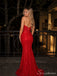 Red Sequin Strapless Corset Mermaid Long Maxi Dress PD26031