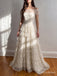 Ivory Off-the-Shoulder Embroidered Lace Tiered A-Line Prom Dress PD26086