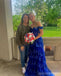 Gorgeous Royal Blue A-line Off Shoulder Long Party Prom Dresses Ideas,Evening Gowns,13734