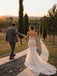 Floral Lace Strapless Mermaid Wedding Dress WD26020