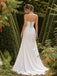 Strapless Draped Corset Wedding Dress with High Slit WD26023