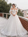 Off-Shoulder Floral Hem Ball Gown Wedding Dress WD26027