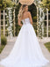 Ivory 3D Floral Applique Strapless Corset Tulle A Line Long Wedding Dress WD26050
