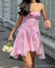 Cute Pink A-line Spaghetti Straps Mini Short Prom Homecoming Dresses Online,CM977